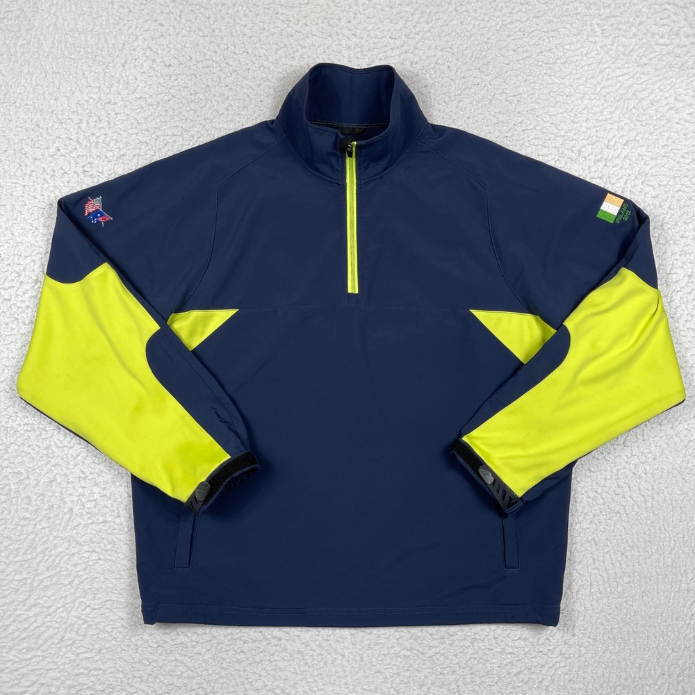 Zero Restriction Jacket Mens Large Navy Pullover Tour Series Golf Travel Outdoor